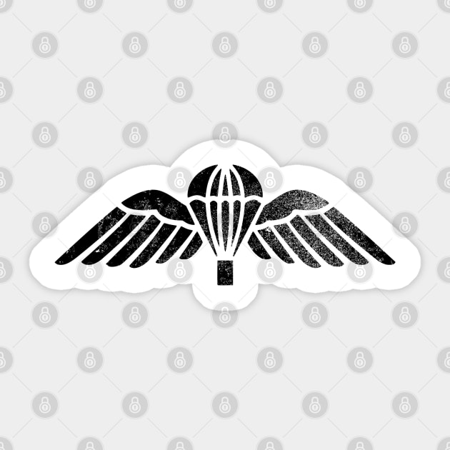 British Paratrooper Wings (distressed) Sticker by TCP